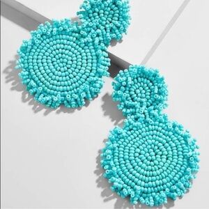 Baublebar Rianne Drop Earrings in Turquoise Beaded Circle Dangle